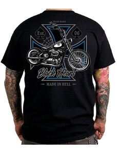 Triko BLACK HEART CHOPPER CROSS