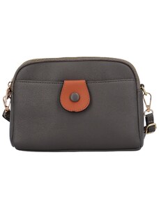 L&H Stylová dámská malá koženková crossbody Estela, šedá