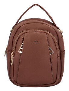 L&H Stylová dámská koženková malá crossbody Estrella , tmavě hnědá