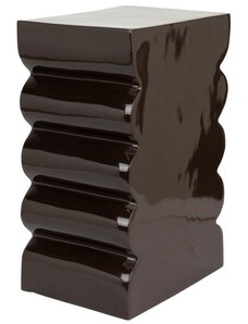 Hnědá kovová stolička ZUIVER CURVES 45 cm