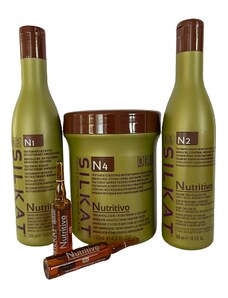 Bes Silkat výhodná sada na poškozené vlasy šampon N1, balzám N2, ampule N4