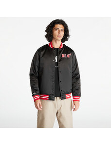 Pánský bomber Mitchell & Ness Miami Heat Heavyweight Satin Jacket Black