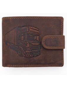 Fansport Kožená peněženka Kamion s přezkou