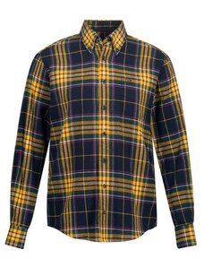 Jp1880, flanelová košile s glenčekovým vzorem, modern fit žlutý