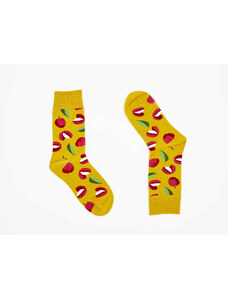 Love+Fun Pestrobarevné veselé ponožky Cherry