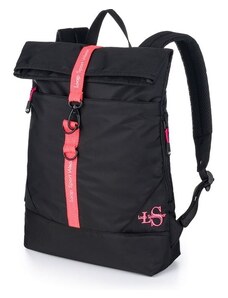 Loap (navržené v ČR, ušito v Asii) Dámský městský batoh Loap Espense černý s růžovou