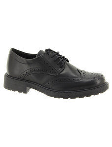 CLARKS Dámské kožené černé polobotky 26163621-BLACK-245