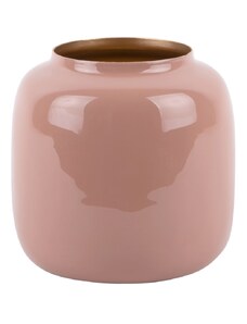 Time for home Růžová kovová váza Ivyna 13,5 cm