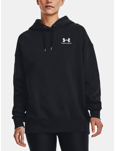 Under Armour Mikina Essential Flc OS Hoodie-BLK - Dámské