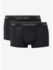 Calvin Klein Sada dvou černých boxerek v černé barvě s elastickým lemem 2PK C - Pánské