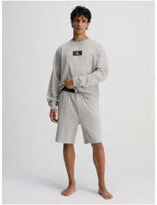 Světle šedá pánská žíhaná mikina Calvin Klein Underwear - Pánské