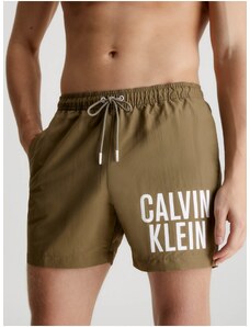 Khaki pánské plavky Calvin Klein Underwear Intense Power-Medium D - Pánské