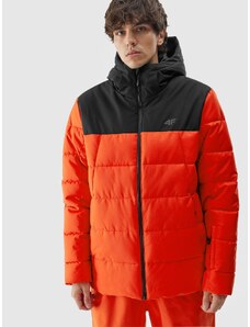 4F Pánská lyžařská péřová bunda se syntetickým peřím - červená