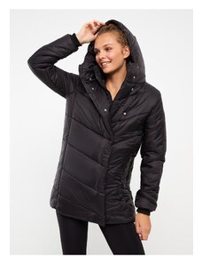 LC Waikiki Women's Straight Long Sleeve Down Jacket with a Hooded