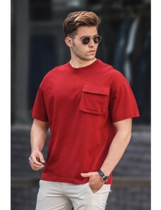 Madmext Claret Red Men's Pocket Detailed T-Shirt 5225