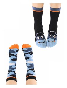 Denokids Shark Party Boy's 2-Piece Socks Set