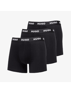 Boxerky Hugo Boss Logo-Waistband Boxer Briefs 3-Pack Black