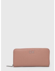 Peněženka Calvin Klein růžová barva, K60K609699