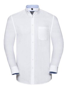 RUSSELL Men's Long Sleeve Fitted Shirt Oxford Shirt R920M 100% organic cotton 140 g