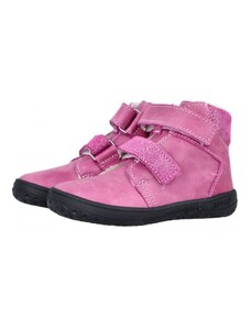 JONAP zimní kožená barefoot obuv B4 MV růžová