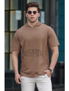 Madmext Men's Brown Printed T-Shirt 5236