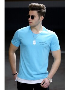 Madmext Turquoise Men's T-Shirt 4521