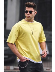 Madmext Men's Oversize Yellow T-Shirt 4978