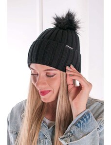 Converse Čierna čiapka s brmbolcom Pom Beanie