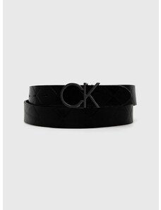 Kožený pásek Calvin Klein dámský, černá barva, K60K611102