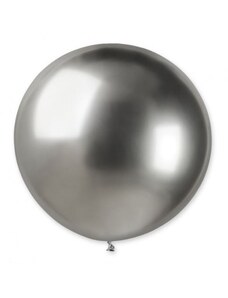 GODAN Balónek chromovaný 80 cm - stříbrný lesklý - Silvestr - 1 ks