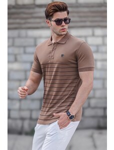 Madmext Men's Brown Polo Neck T-Shirt 5238
