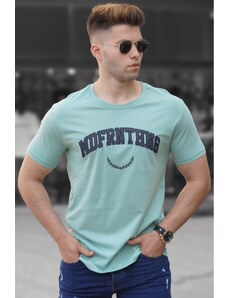 Madmext Men's Printed Almond Green T-Shirt 5267