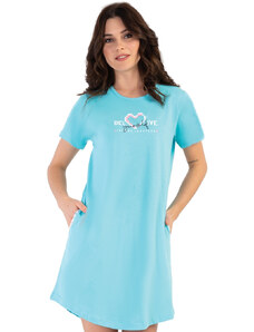 Naspani Azurová noční košilka pro ženy MInecraft srdce BELIVE 1C3421