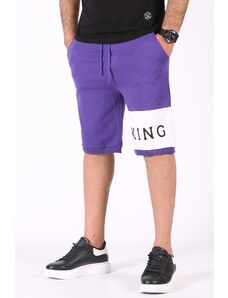 Madmext Printed Daily Purple Shorts 2911