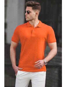 Madmext Orange Basic Polo Neck Men's T-Shirt 5101