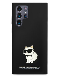 Samsung Galaxy S23 Ultra Karl Lagerfeld Liquid Silicone Choupette NFT Case černá