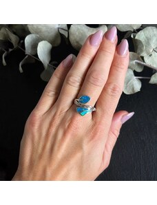 Pfleger Prsten stříbrný s modrým opálem