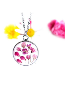 Victoria's fields Šperk z pravých květin - Náhrdelník Květinové ráno