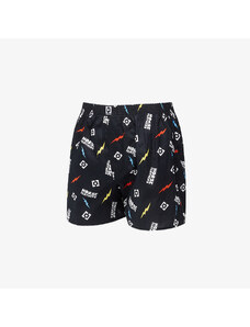 Horsefeathers Manny Boxer Shorts Black/ Ignite Print