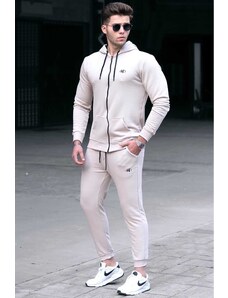 Madmext Beige Tracksuit Set 4779