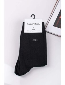Calvin Klein Černé ponožky CK Women - dvojbalení