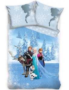 Carbotex Ložní povlečení Ledové království - Frozen - motiv Skutečné přátelství - 100% bavlna - 70 x 90 cm + 140 x 200 cm