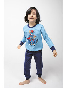 Italian Fashion Chlapecké pyžamo Remek, dlouhý rukáv, dlouhé kalhoty - modrá/námořnická modrá