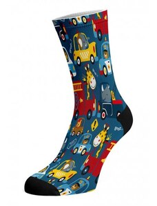 ZVÍŘECÍ DOPRAVA KID dětské potištěné veselé ponožky Walkee 31-35