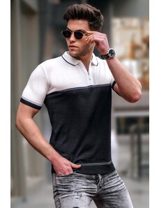 Madmext Black Zippered Polo Neck Sweater Men's T-Shirt 5731