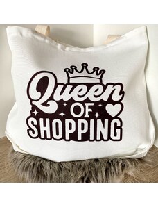 Látková taška Queen of Shopping - 40x33cm - SLEVA200