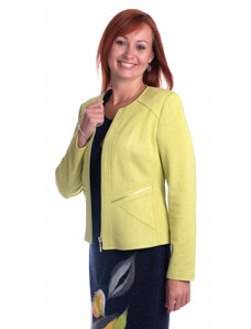 Krymar ST452 - dámský semišový kabátek žlutozelený