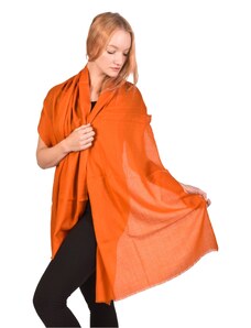 Luxusní šál z jemné kašmírové vlny, oranžová, 200x70cm