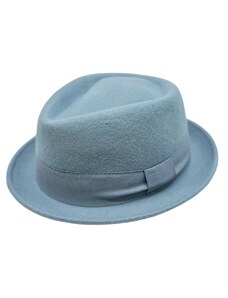 Trilby klobouk vlněný Fiebig - světlemodrý - Diamond Woolfelt