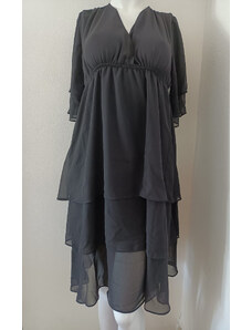 Dámské šifónové šaty S161 černé - Stylove